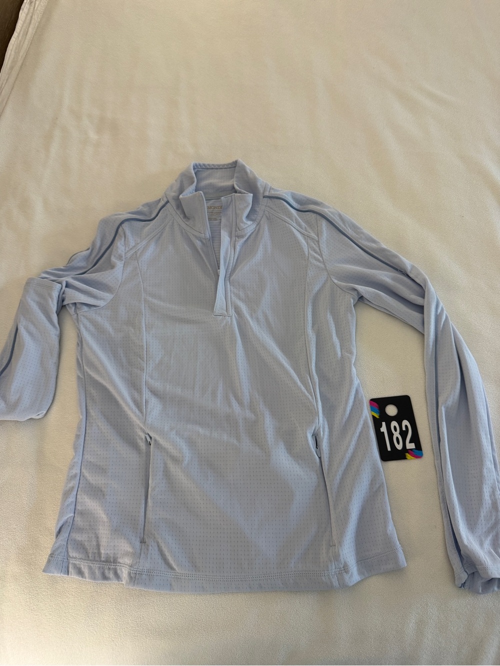 Mondetta Pale Blue Women's Half-Zip Athletic Pullover